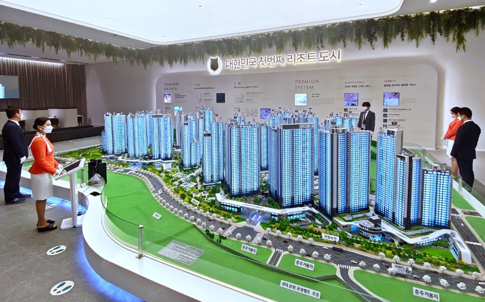 검암역 로열파크씨티 푸르지오 모형도.