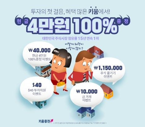 키움증권이 실시하는 비대면 계좌개설 고객 대상 이벤트 안내 이미지. 사진=키움증권
