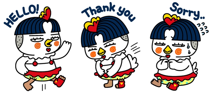 삼양식품, 라인 메신저용 호치 이모티콘을 출시