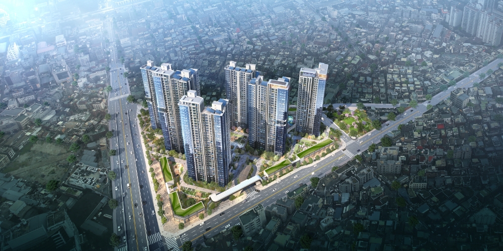 롯데캐슬 리버파크 시그니처 조감도.(사진=롯데건설)