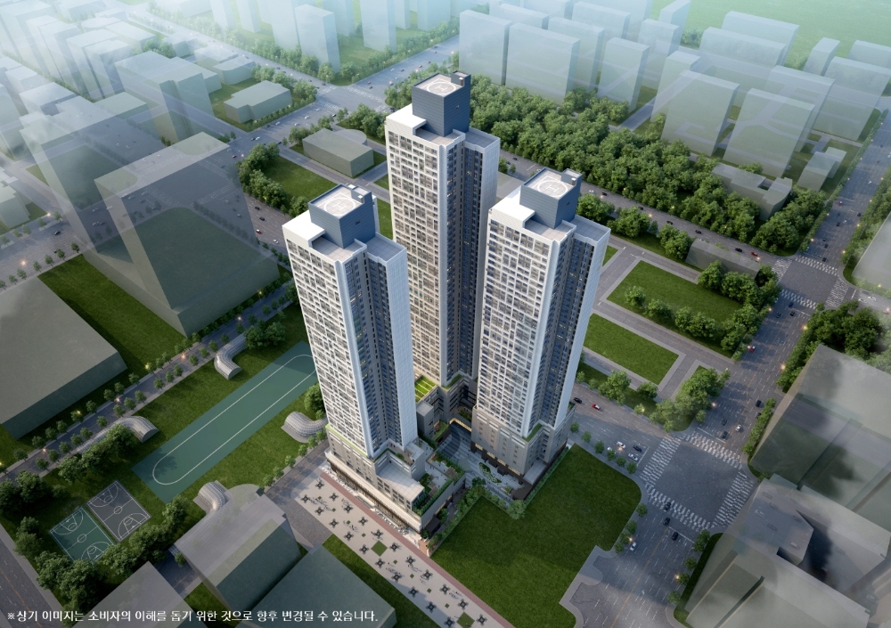 평촌 푸르지오 센트럴파크 조감도.(사진=대우건설)
