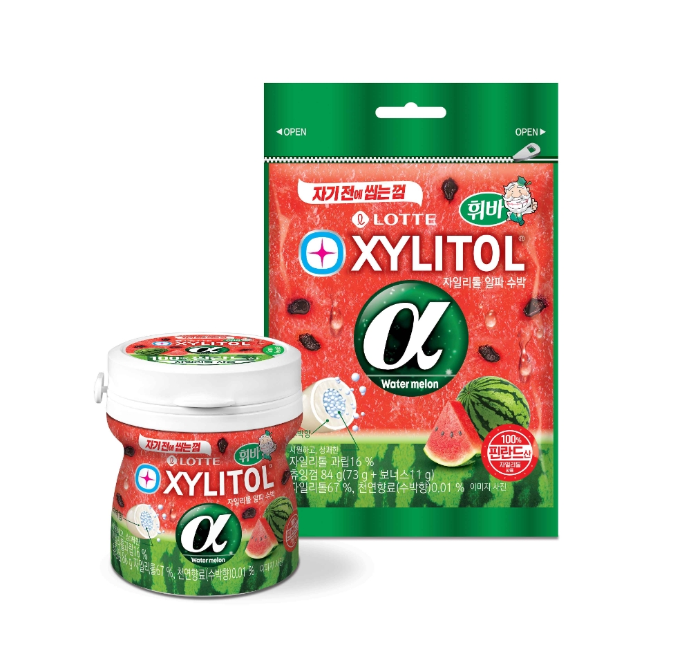 롯데제과, 신제품 ‘자일리톨 알파 수박’ 출시