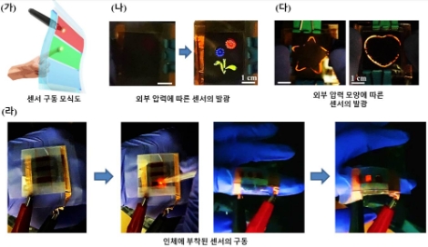 국내 연구진, 전기화학발광 기반 웨어러블 압력감응 발광센서 개발