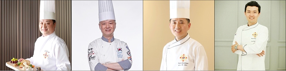 대한민국명장 시그니엘 서울 남대현 총주방장 외 우수숙련기술자 3명.(사진= 호텔롯데)