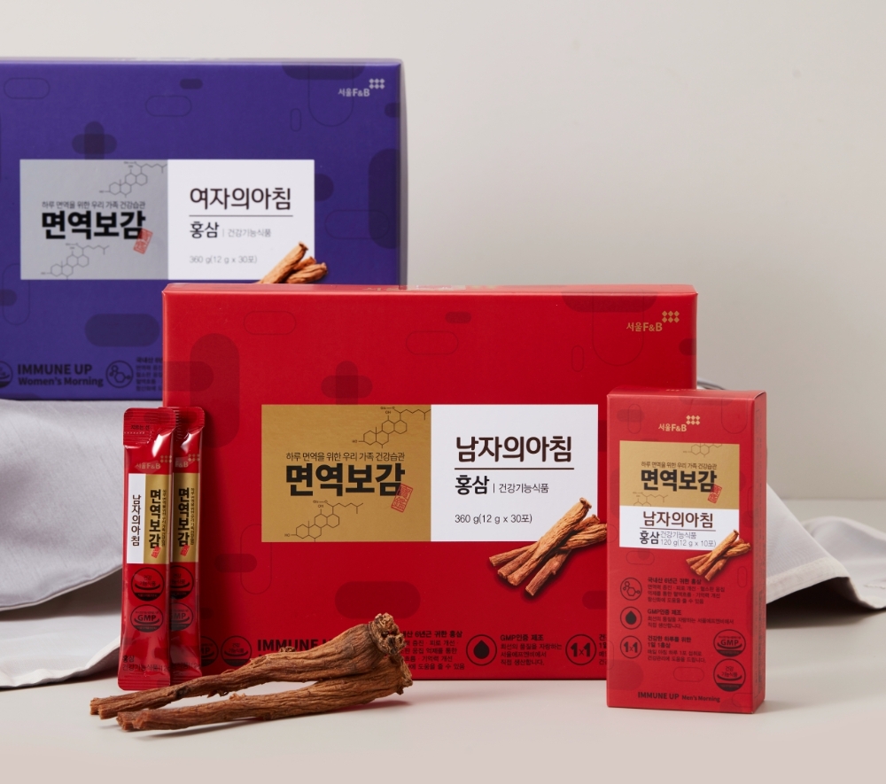 서울에프엔비, 면역력 강화 '남자의 아침, 여자의 아침 홍삼스틱' 출시