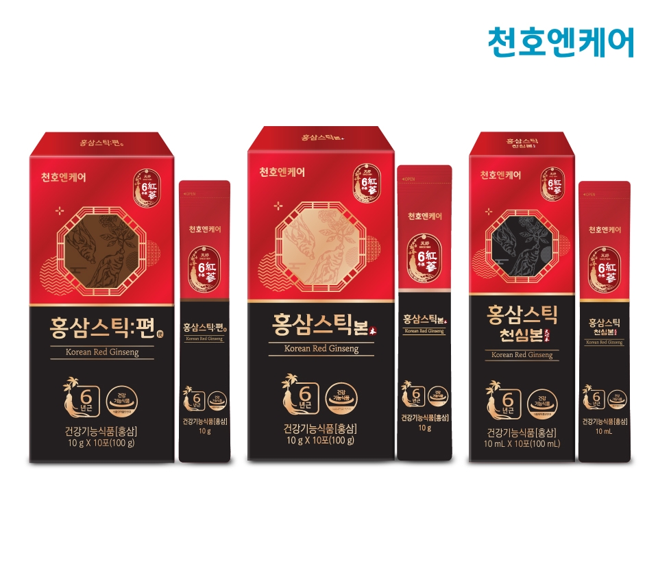천호엔케어, 건강기능식품 ‘홍삼스틱’ 3종 출시