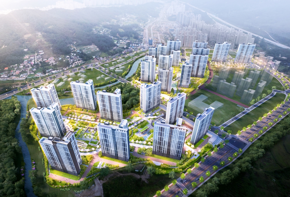 의정부 고산 수자인 디에스티지 조감도.