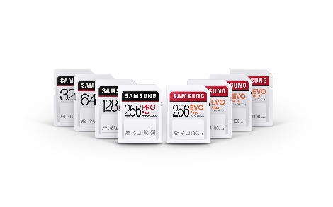 삼성전자 SD카드 'PRO Plus' 와 'EVO Plus'. 사진=삼성전자