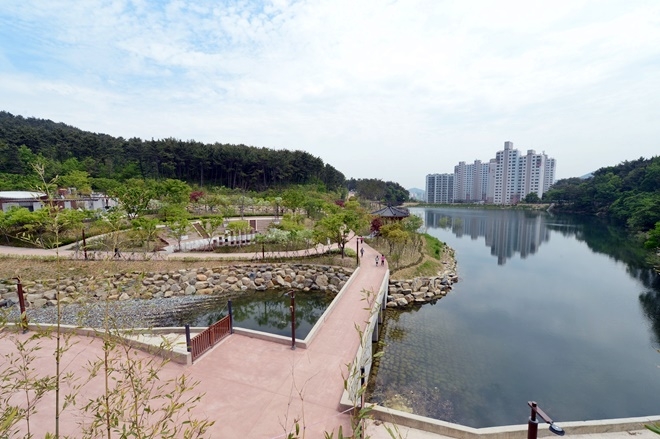 기장군 기장읍 대라리에 위치한 사라수변공원 전경.(사진제공=부산 기장군)