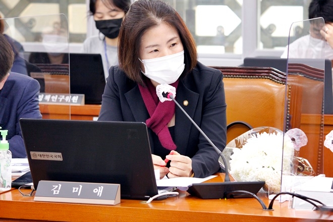 국감 질의 김미애 국회의원.(사진제공=김미애의원실)