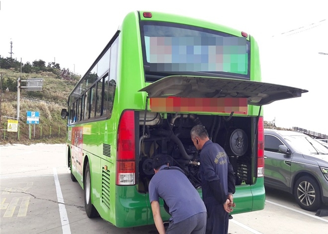 2020년 하반기 마을버스 안전관리 합동 지도·점검.(사진제공=부산시)