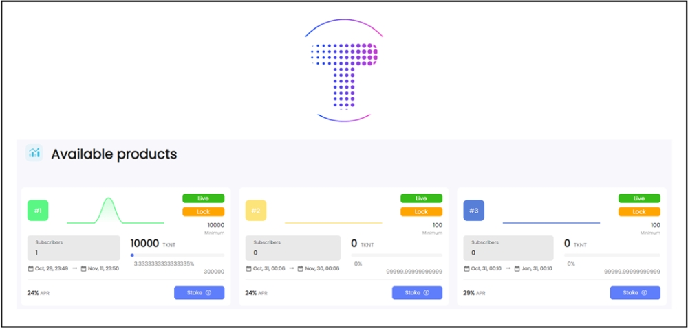 DeFi 솔루션 TKNT, 자체 Defi 스테이킹 플랫폼 런칭
