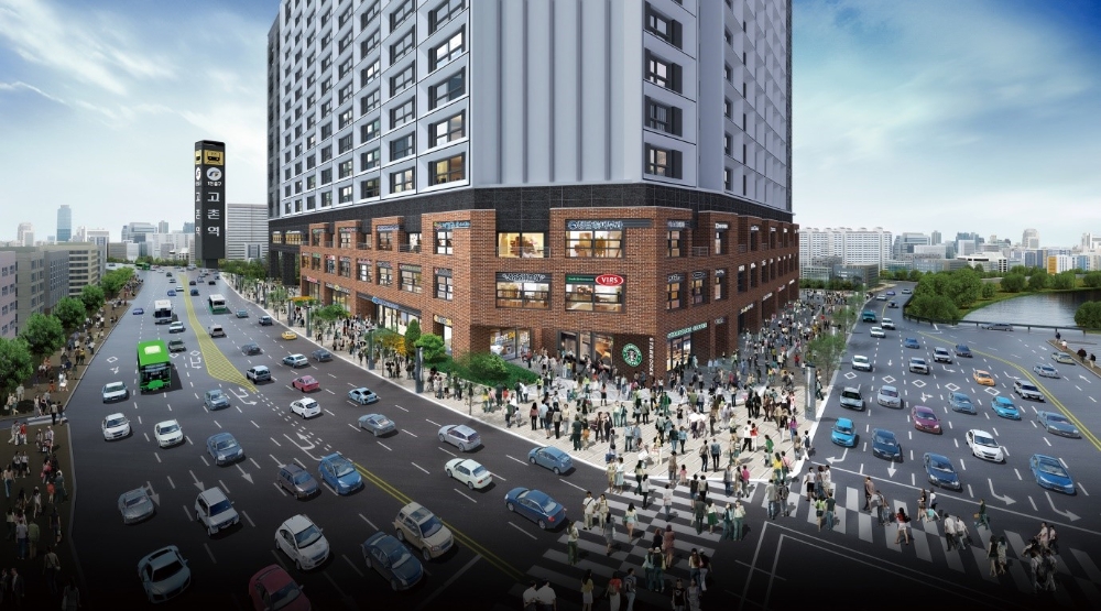 김포고촌 G1 헤센스마트 상가 투시도.(사진=함스피알)