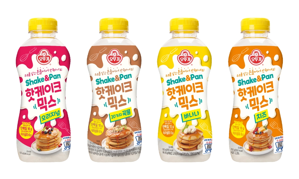 오뚜기 ‘쉐이크앤팬 핫케이크 믹스’ 4종 출시