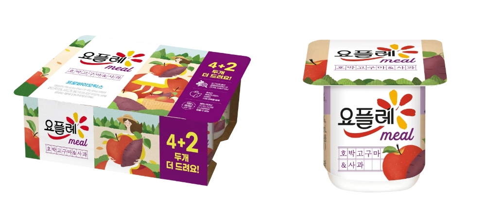 빙그레 요플레 밀(meal) 호박고구마&사과 출시