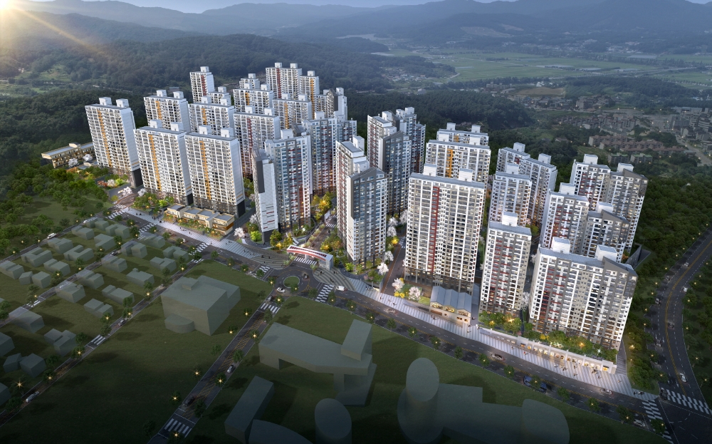 오창권 교성지구 풍림아이원 트리니움 조감도.