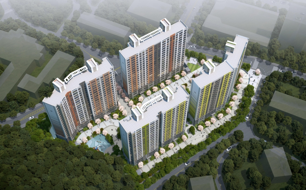 거제시 옥포동 공동주택 신축공사 조감도.(사진=반도건설)