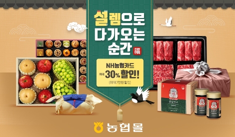 농협몰, NH농협카드와 설 선물세트 최대 30% 할인 기획전 실시