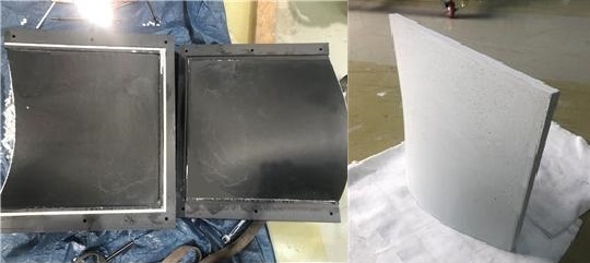 3D프린팅으로 제작한 비정형 거푸집.(사진=현대건설)