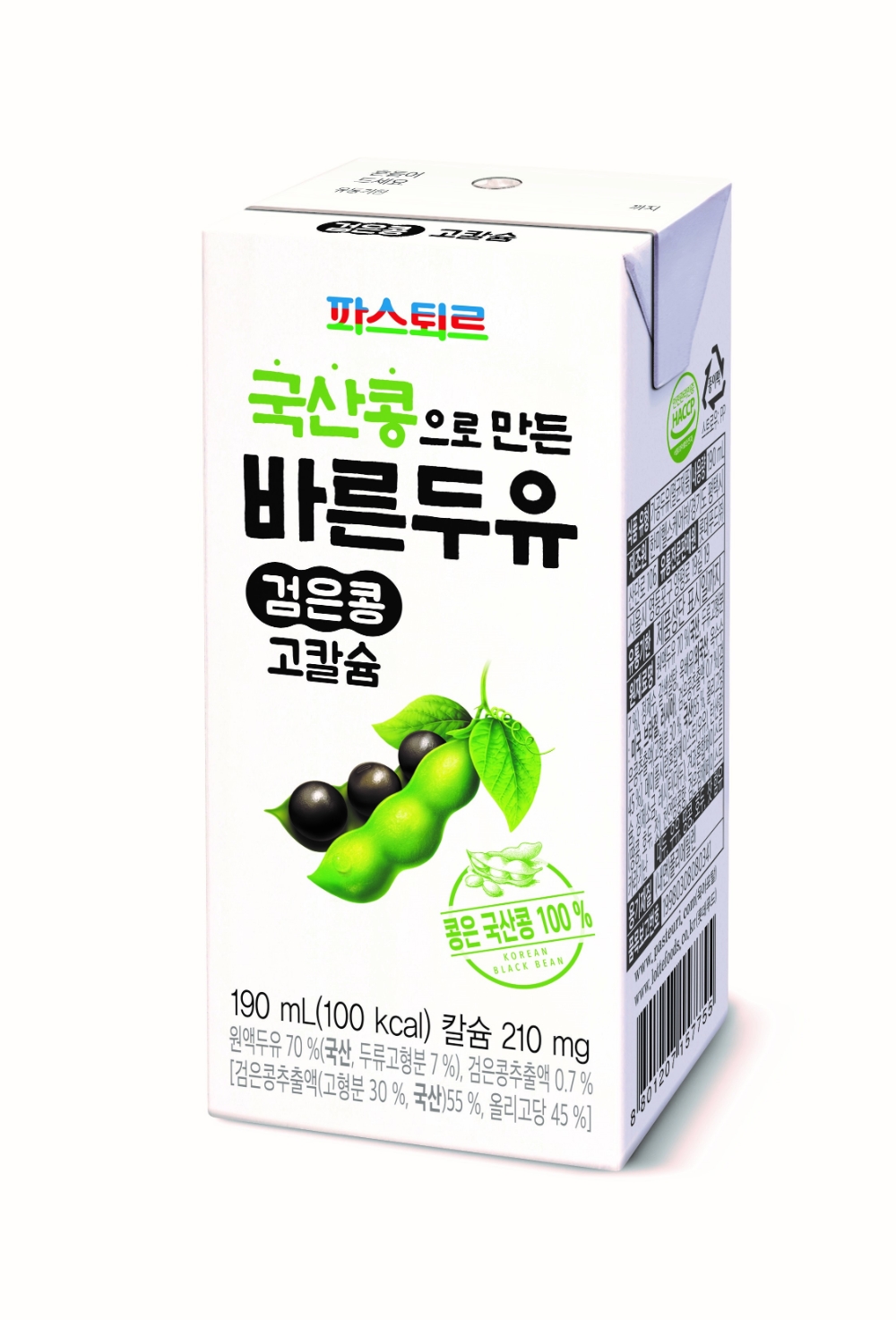 롯데푸드 파스퇴르, ‘국산콩으로 만든 바른두유 검은콩 고칼슘’ 출시