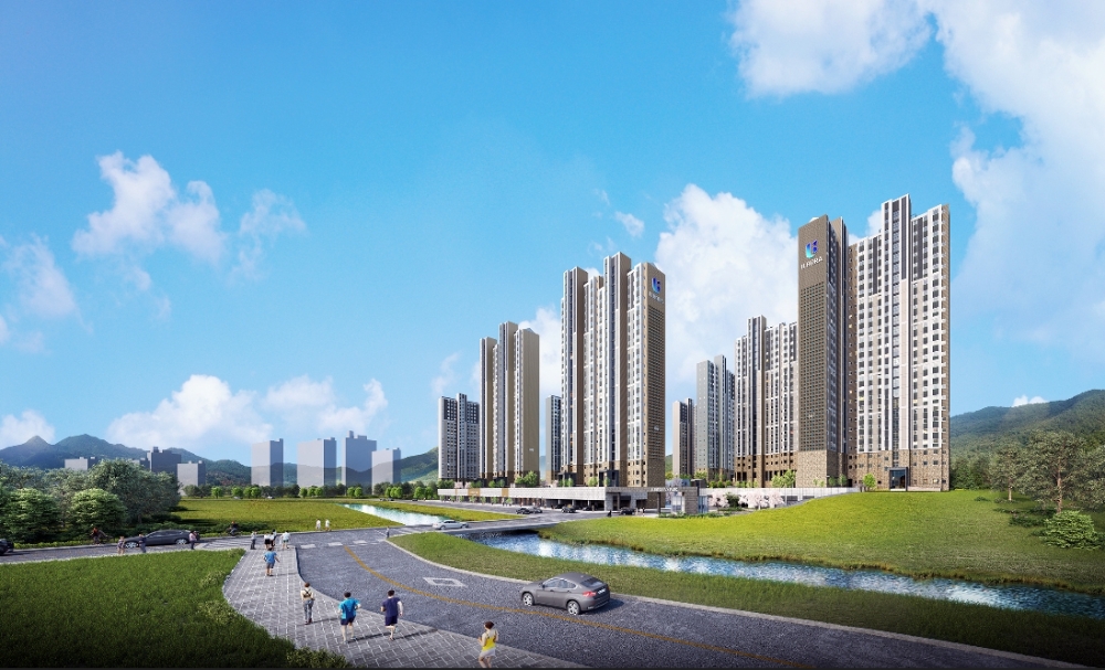 창원 마창대교 반도유보라 아이비파크 주경.(사진=반도건설)