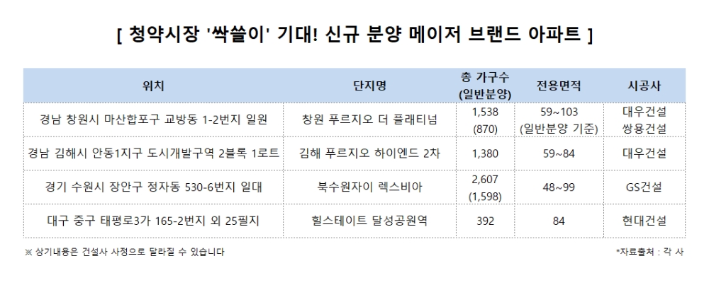 메이저 브랜드 단지, 지난해 청약시장 ‘싹쓸이’