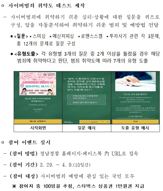 사이버 범죄 취약도 테스트