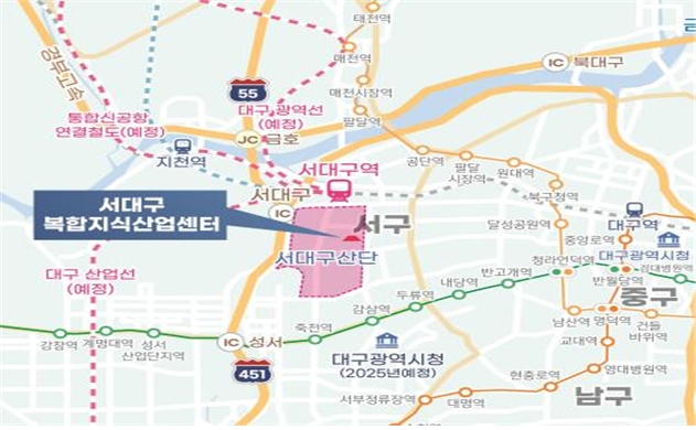 서대구산단 복합지식산업센터 위치도.(사진=LH)