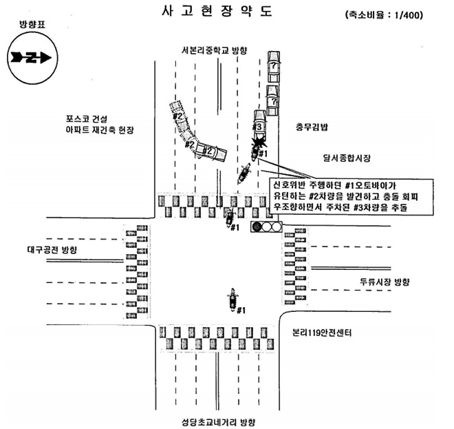 사고현장약도(제공=대구지법)