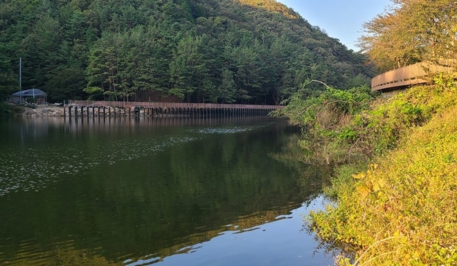 병산저수지 전경.(사진제공=부산 기장군)