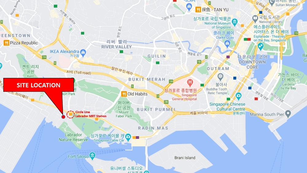 싱가포르 라브라도 공사 위치도.(사진=현대건설)