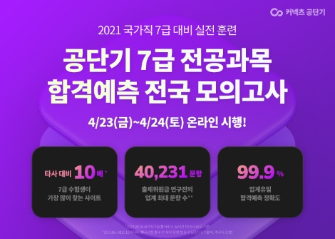 공단기, 7급 전공과목 합격예측 전국 모의고사 실시