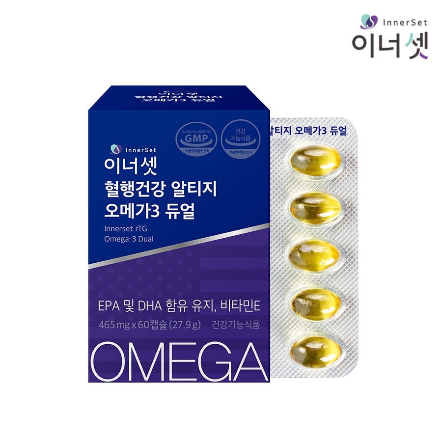 휴온스내츄럴, '이너셋 혈행건강 알티지오메가3 듀얼' 출시