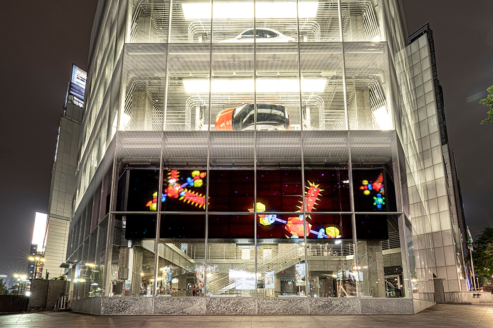 현대모터스튜디오 서울 ‘월드 온 어 와이어’ 외부 전경.(사진=현대자동차)