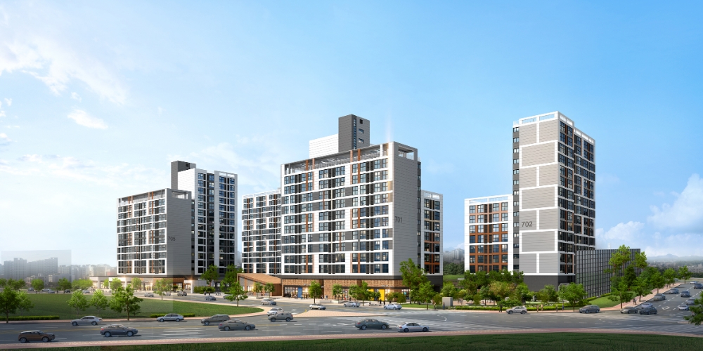 김포마송 B-7블록 국민임대주택 투시도.(사진=LH)