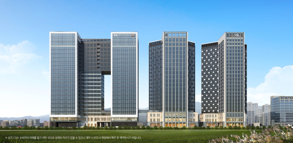 GL메트로시티 한강 정면투시도