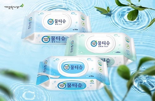 깨끗한나라, 먹는 물 수준의 수질검사 완료한 '물티슈' 3종 출시