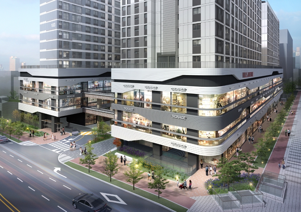 힐스 에비뉴 광교중앙역 퍼스트 상가투시도