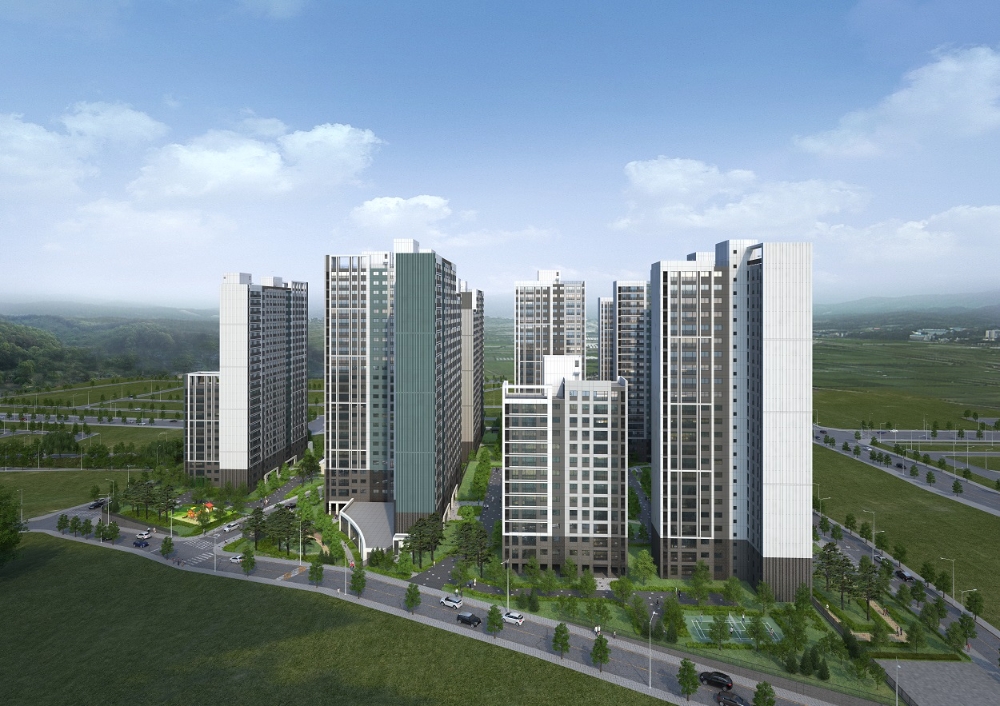 구미 푸르지오 센트럴파크 투시도.(사진=대우건설)