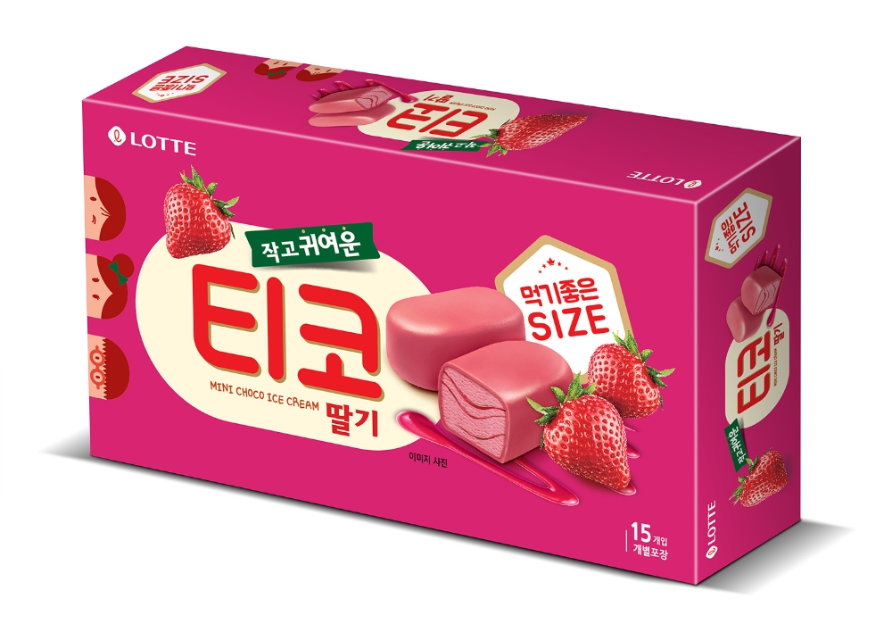 롯데제과, 가정용 멀티 아이스크림 ‘티코’ 딸기맛 선보여