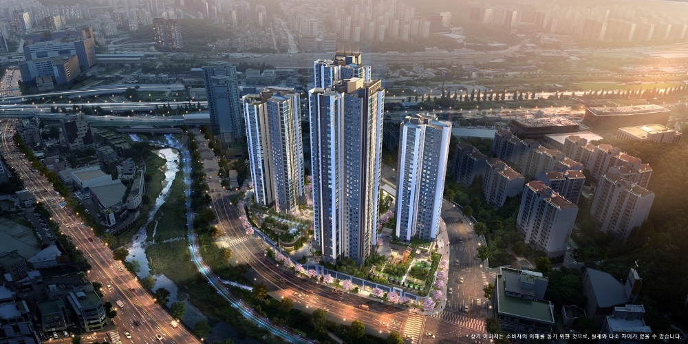 수지구청역 롯데캐슬 하이브 엘 조감도.(사진=롯데건설)