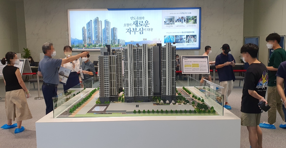 오창 반도유보라 퍼스티지 견본주택 모형도.(사진=반도건설)