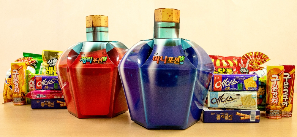 해태, '체력&마나포션' 과자세트 선보여