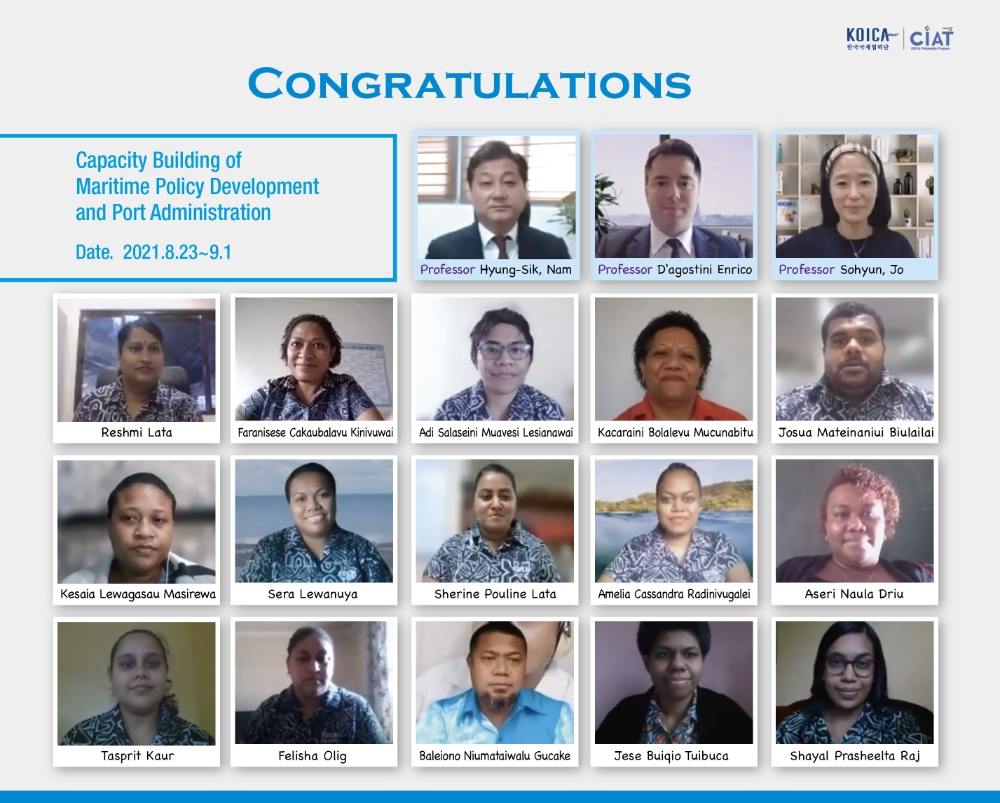 연수생 수료 기념 촬영.(사진제공=한국해양대학교)