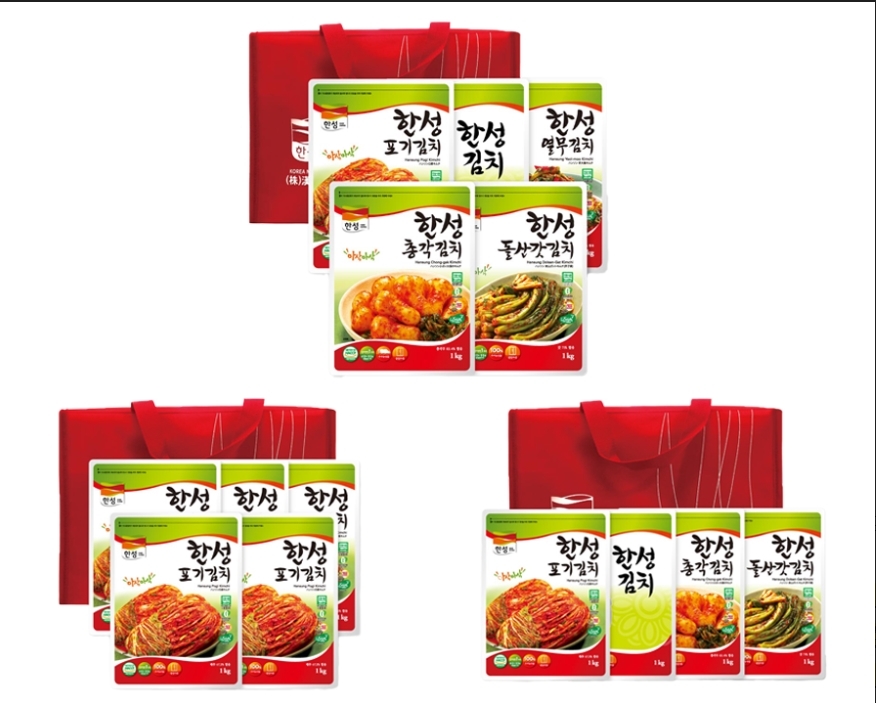 한성식품 명절선물세트 3종. (사진=한성식품)