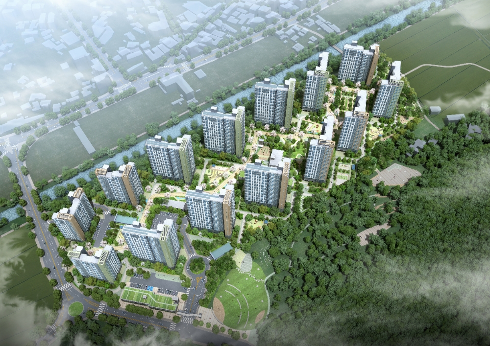 화성장안택지지구 공동주택 신축공사 조감도.(사진=반도건설)