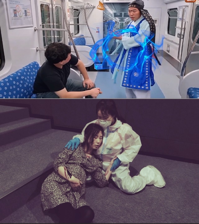 자체 제작 안전드라마. (사진제공=부산소방재난본부)