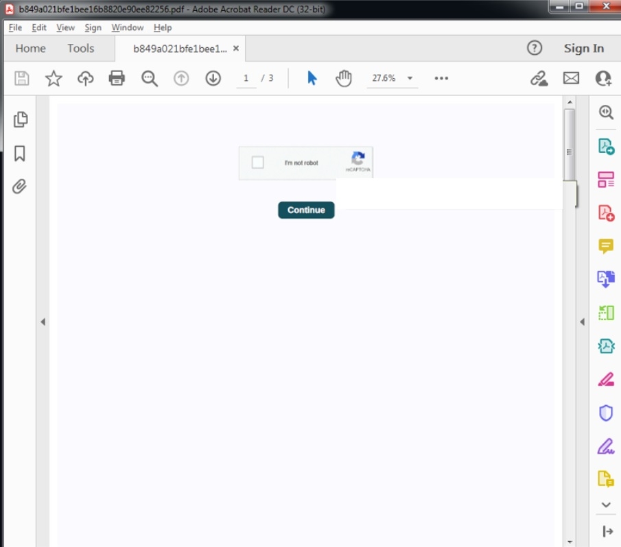 안랩, 가짜 ‘캡챠’ 이미지로 악성 웹사이트 접속 유도하는 피싱 PDF 주의 당부