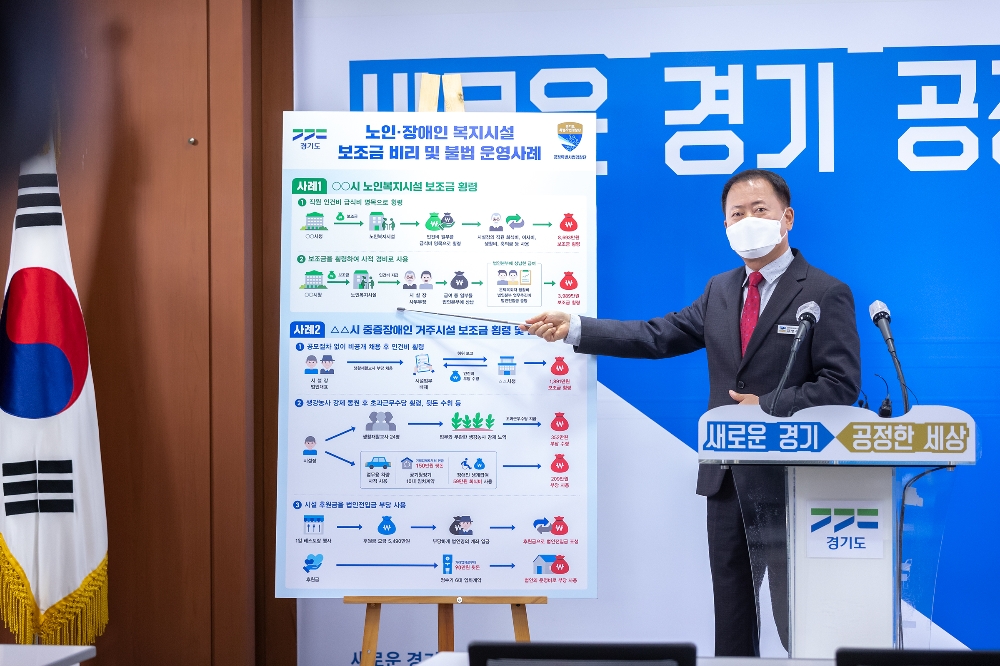 기획수사 결과 발표를 진행하고 있는 김영수 공정특별사법경찰단장