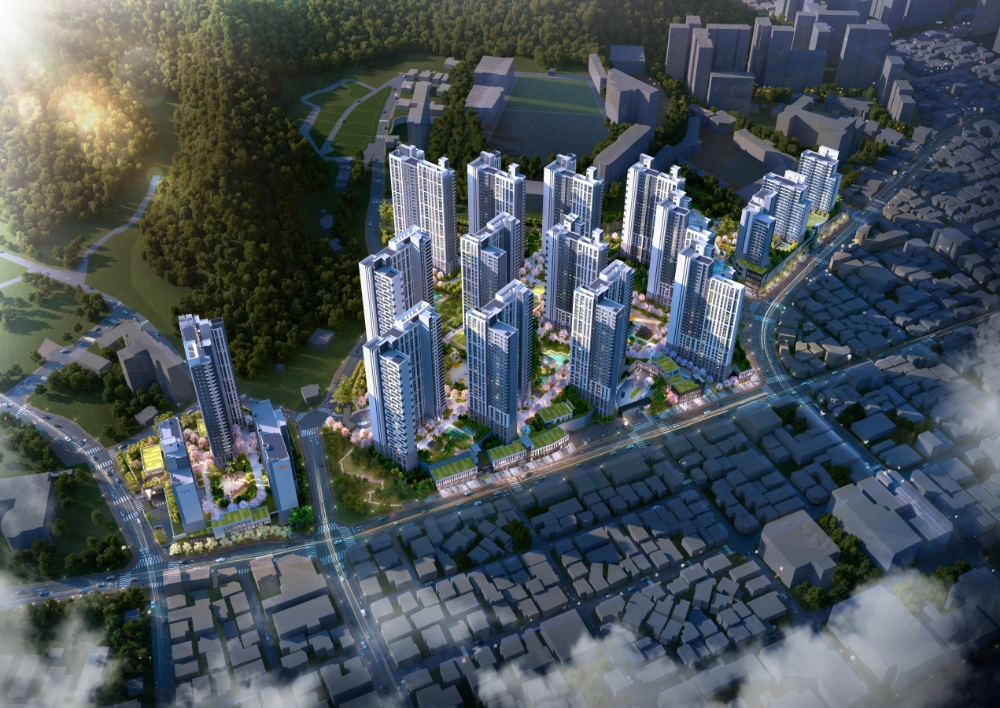 안양 어반포레 자연&e편한세상 조감도.(사진=DL이앤씨)